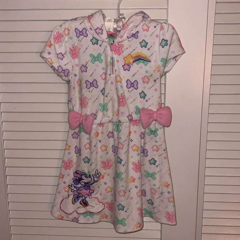✅ Minnie Mouse Pink Bow Cover-Up for Girls
